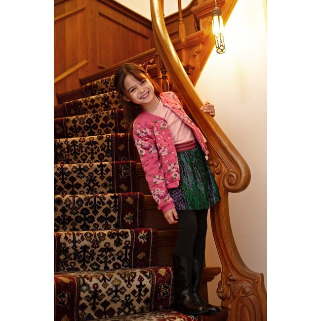 Jubel , Longsleeve rib - Moon Flowers - l.Roze