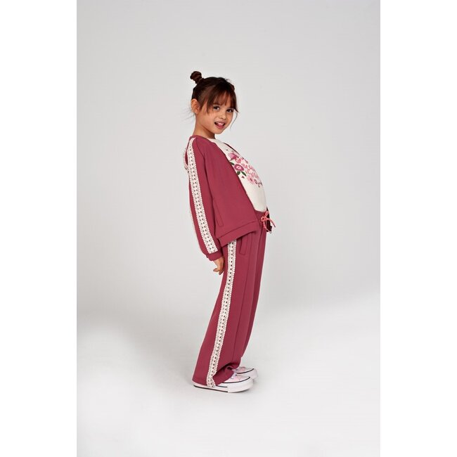 Jubel , Sporty broek - Moon Flowers - Mauve