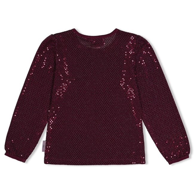 Jubel , Longsleeve pailetten - Daily Princess - Bordeaux