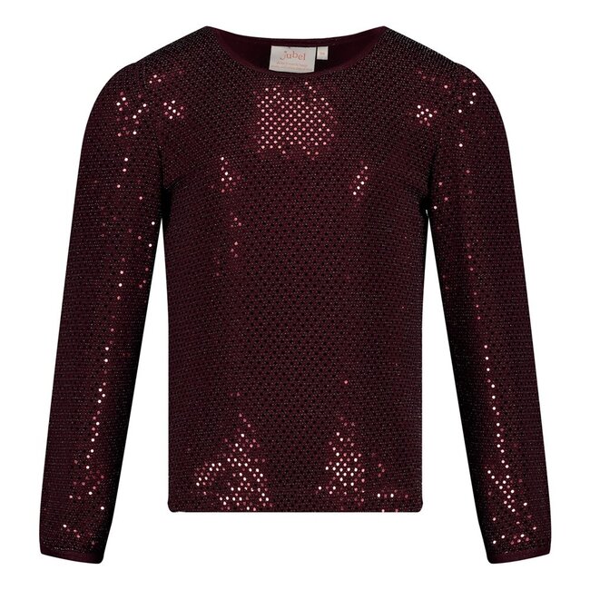 Jubel , Longsleeve pailetten - Daily Princess - Bordeaux
