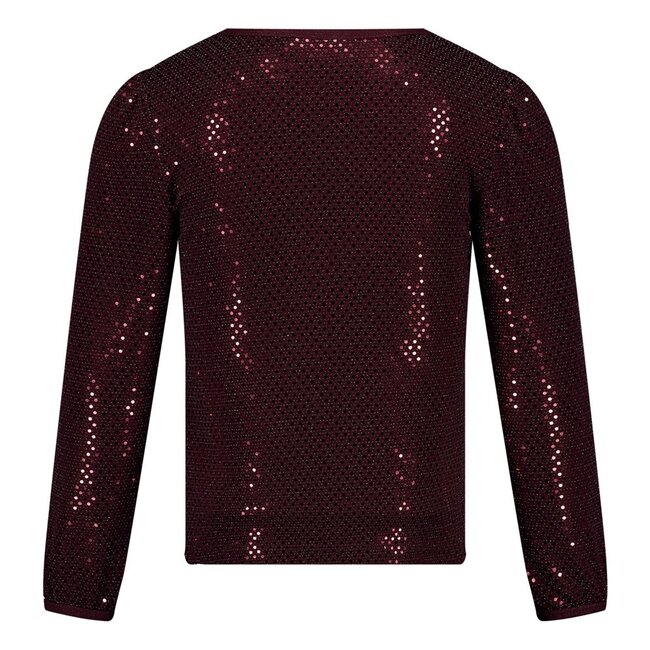 Jubel , Longsleeve pailetten - Daily Princess - Bordeaux