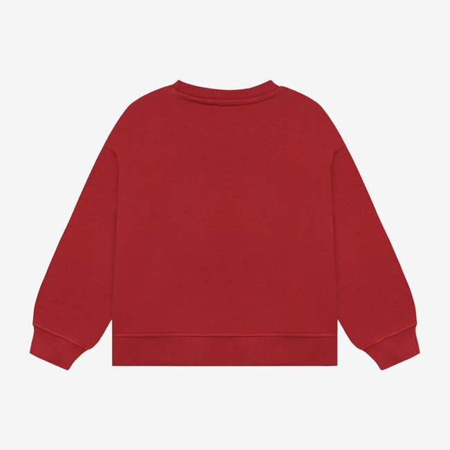 Daily7, Oversized Sweater Artwork - Red, Rythmic Red