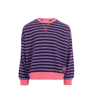 LOOXS REVOLUTION LOOXS, Little y/d stripe sweater - Purple stripe