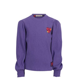 LOOXS REVOLUTION LOOXS, Little oversized rib Tee - VERBENA PURPLE