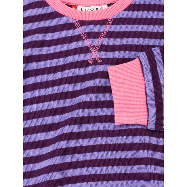 LOOXS, Little y/d stripe sweater - Purple stripe