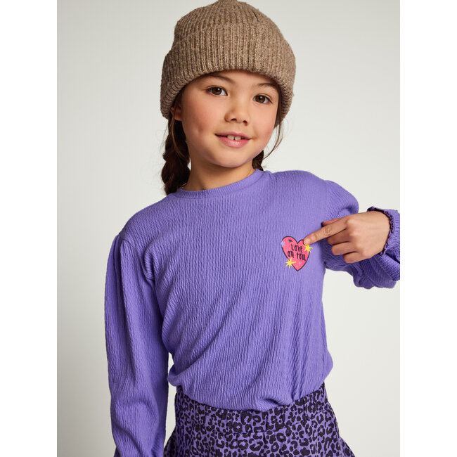 LOOXS, Little oversized rib Tee - VERBENA PURPLE