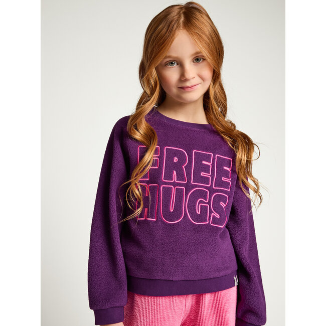 LOOXS, Little fleece sweater - Eggplant