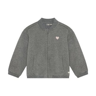 Daily7 Daily7, Bomber Jacket Heart - Grey, Mid Grey Melange