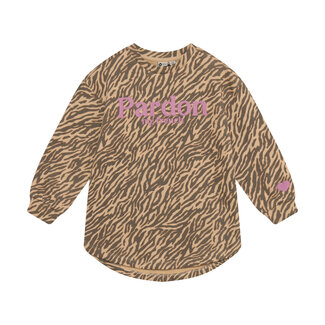 Daily7 Daily7, Sweat Dress Longsleeve Animal - Brown, Ginger Root