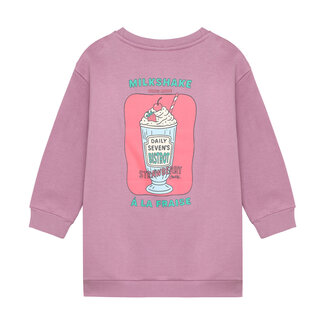 Daily7 Daily7, Sweat Dress Longsleeve Print - Purple, Valerian