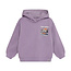 Daily7, Oversized Hoodie Chest Print - Purple, Purple Melange
