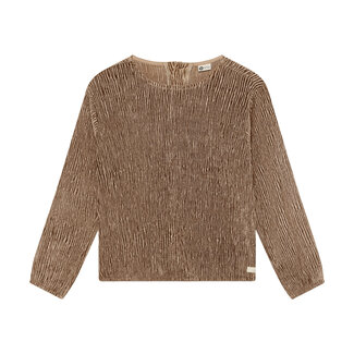 Daily7 Daily7, T-shirt Longsleeve Velvet - Brown, Affogat
