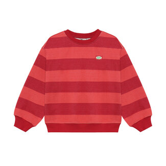 Daily7 Daily7, Oversized Sweater Big Stripe - Red, Rythmic Red