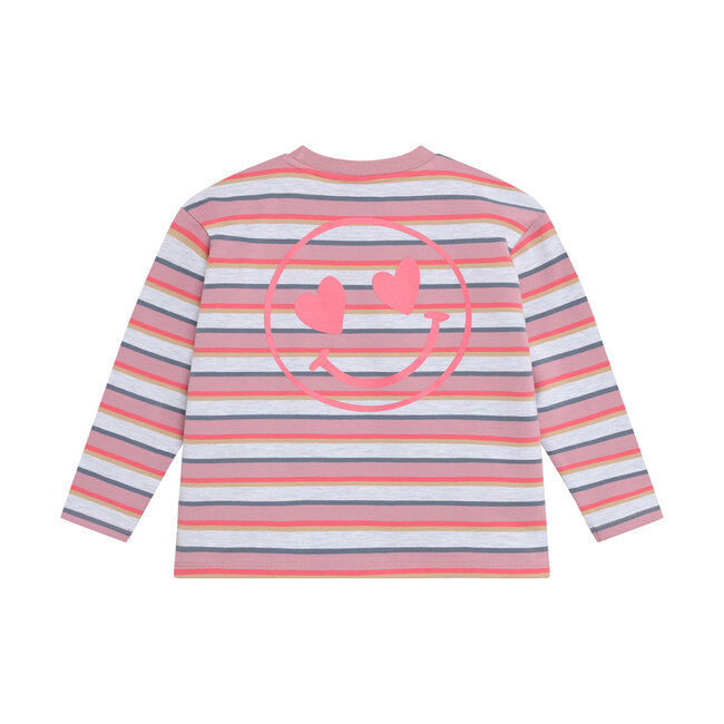 Daily7, T-shirt Longsleeve Striped - Purple, Lilas