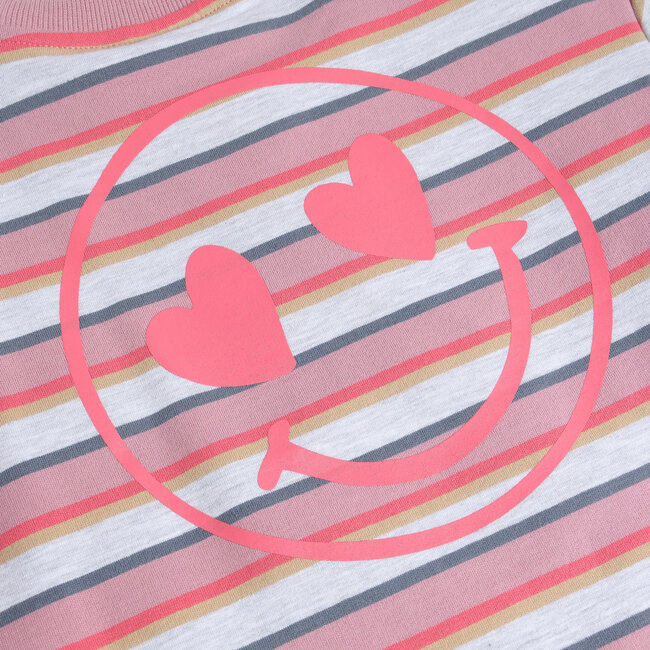 Daily7, T-shirt Longsleeve Striped - Purple, Lilas