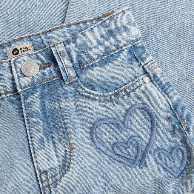 Daily7, Denim Mom Fit Heart - Blue, Medium Denim