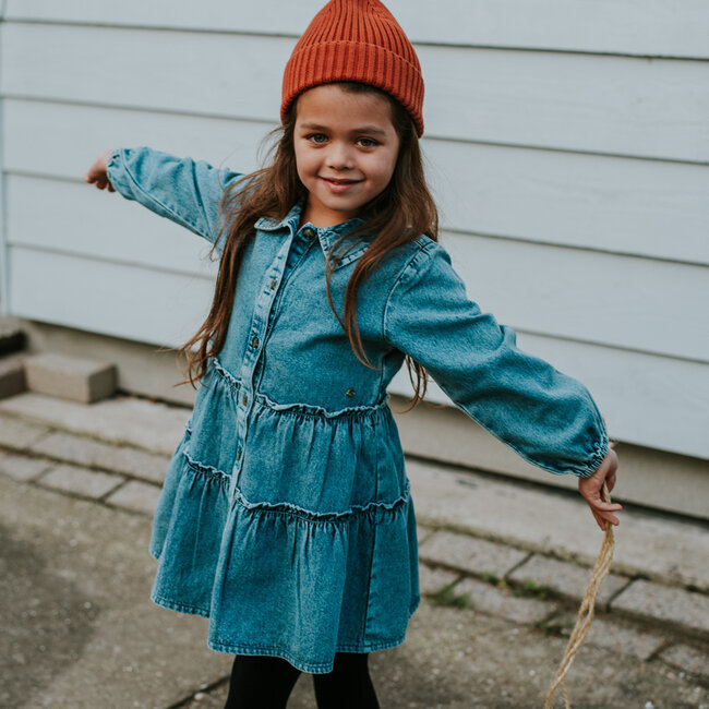 Koko Noko, Dress ls - Denim light blue