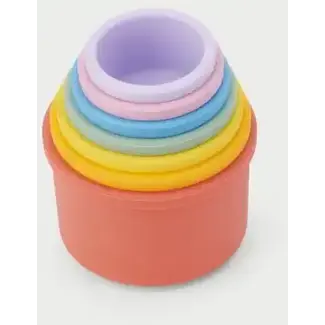 Tickit Tickit Silisoft Ronde Stapelbekers (Regenboog) - Pk7