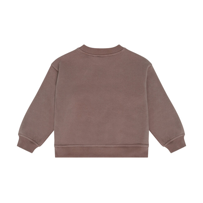 Daily7, Oversized Sweater Print - Brown, Almond Brown