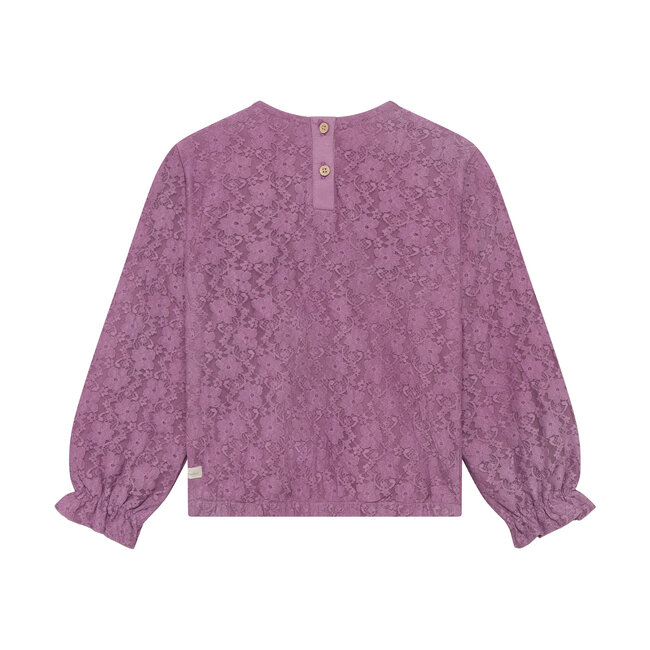 Daily7, T-shirt Longsleeve Lace - Purple, Valerian