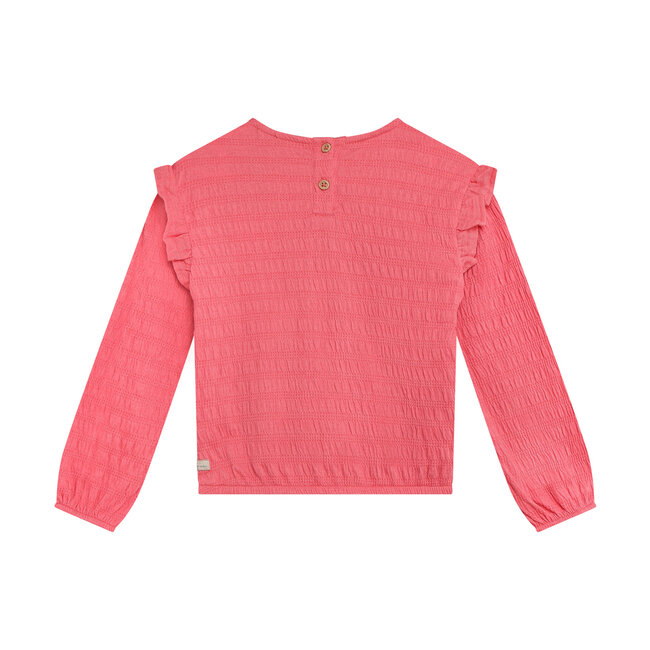 Daily7, T-shirt Longsleeve Structure - Pink, Desert Rose