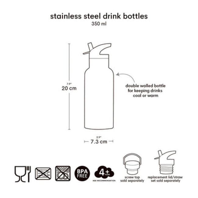 ALLC rvs drinkfles Hartjes