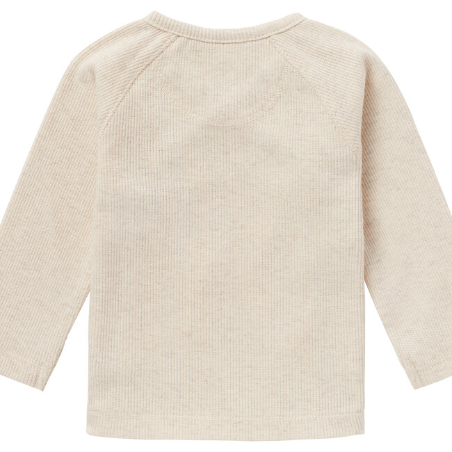 Noppies,  U Tee Overlap LS Rib Nanyuki -  Oatmeal Melange