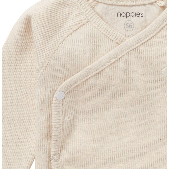 Noppies,  U Tee Overlap LS Rib Nanyuki -  Oatmeal Melange