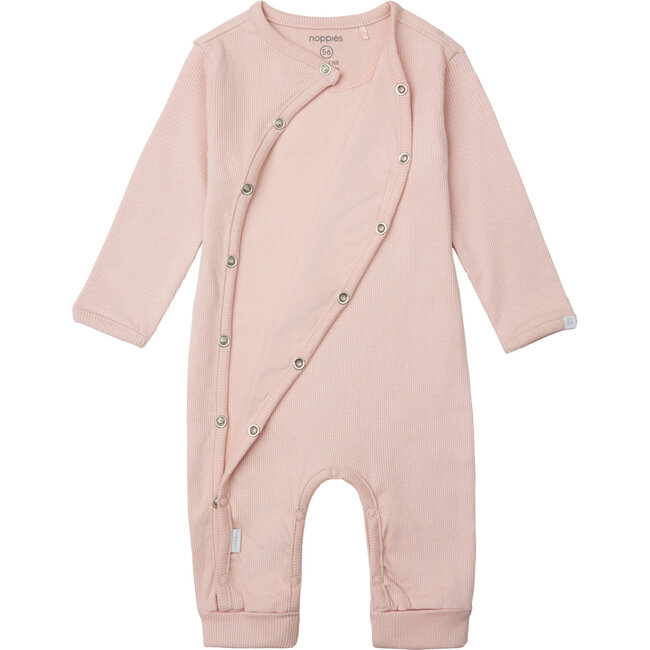 Noppies,  U Playsuit rib Nevis LS -  Rose Smoke