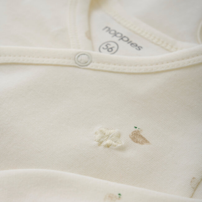 Noppies,  U Playsuit Nolan long sleeve -  Animals pattern Off white