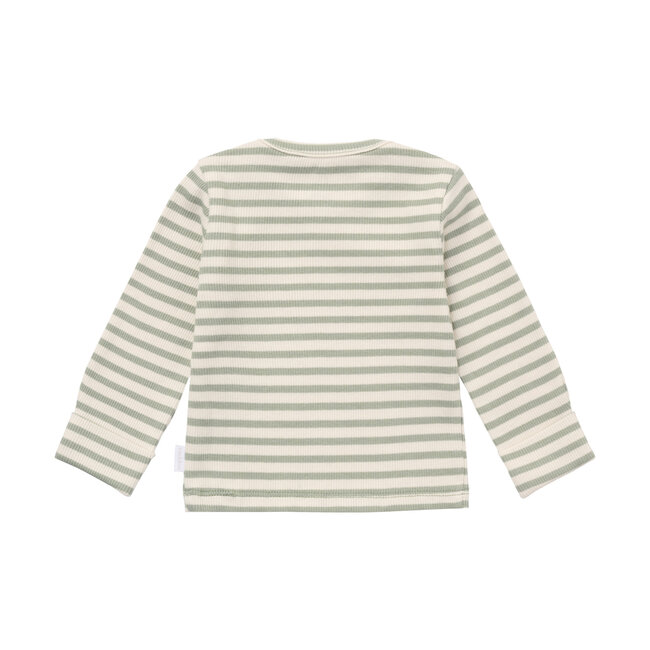 Noppies,  Tee LS stripe - Iceberg Green
