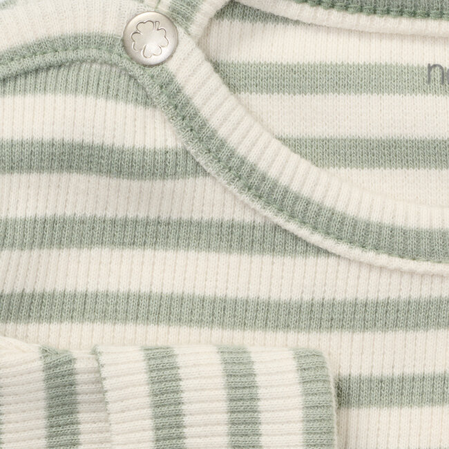 Noppies,  Tee LS stripe - Iceberg Green