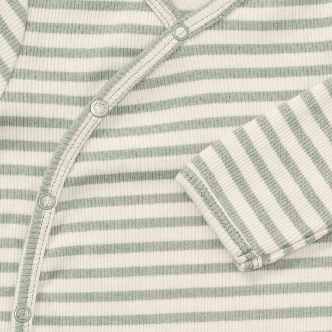 Noppies,  Playsuit LS stripe - Iceberg Green