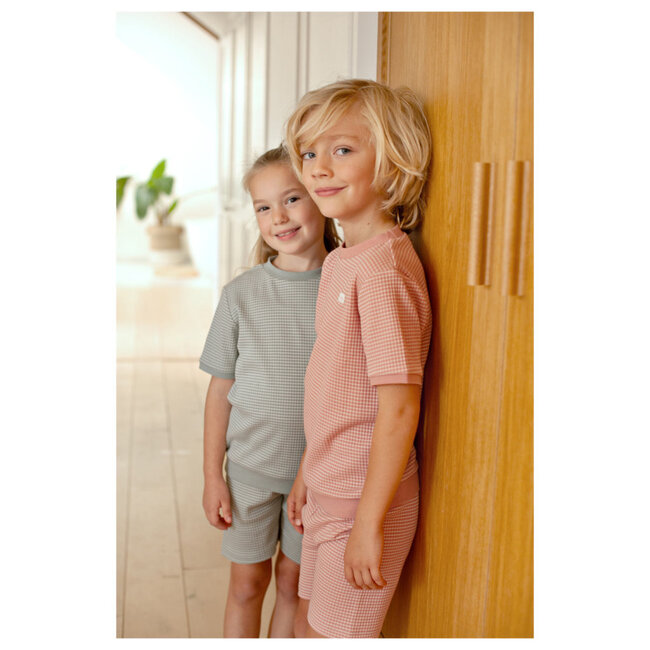 Feetje shortama wafel - Summer Special mauve