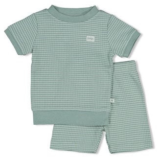 Feetje Feetje shortama wafel - Summer Special zeegroen
