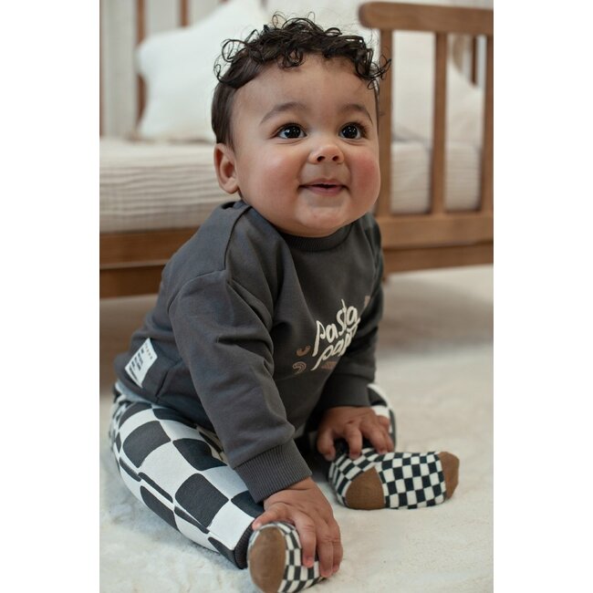 Feetje , Sweater relaxed fit - Pasta Party - Antraciet