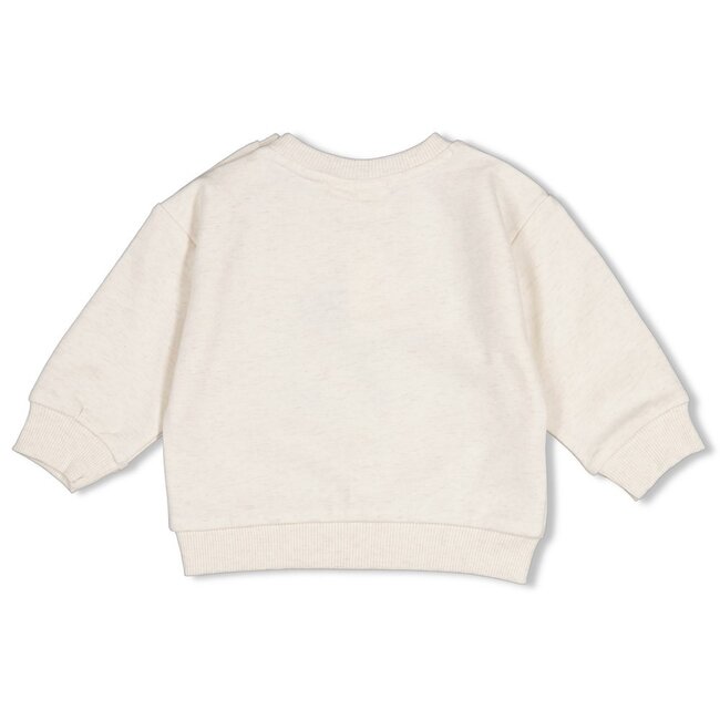 Feetje , Sweater relaxed fit - Pasta Party - Offwhite melange