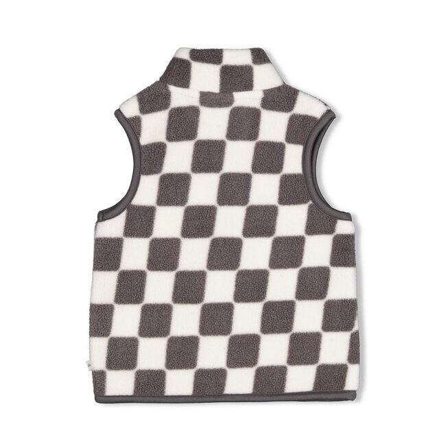 Feetje , Bodywarmer fleece - Pasta Party - Antraciet