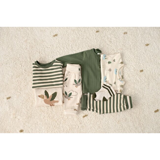 Feetje , Broek AOP - Wiggle and Waddle - Offwhite melange