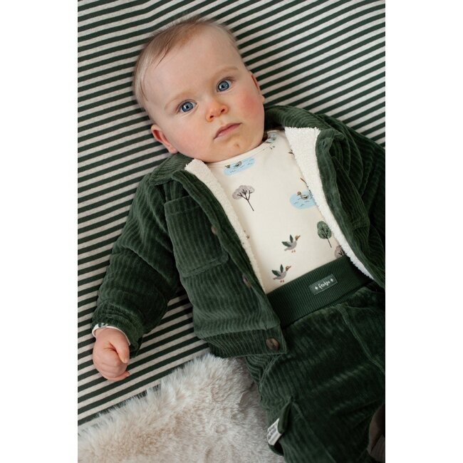 Feetje , Broek velours rib - Wiggle and Waddle - Groen
