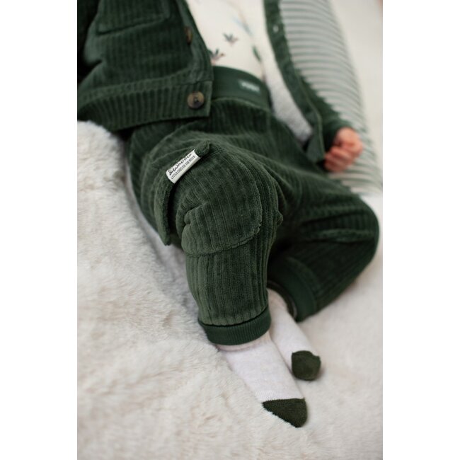 Feetje , Broek velours rib - Wiggle and Waddle - Groen