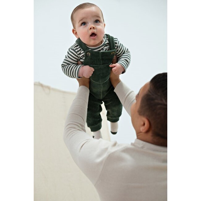 Feetje , Tuinbroek velours rib - Wiggle and Waddle - Groen