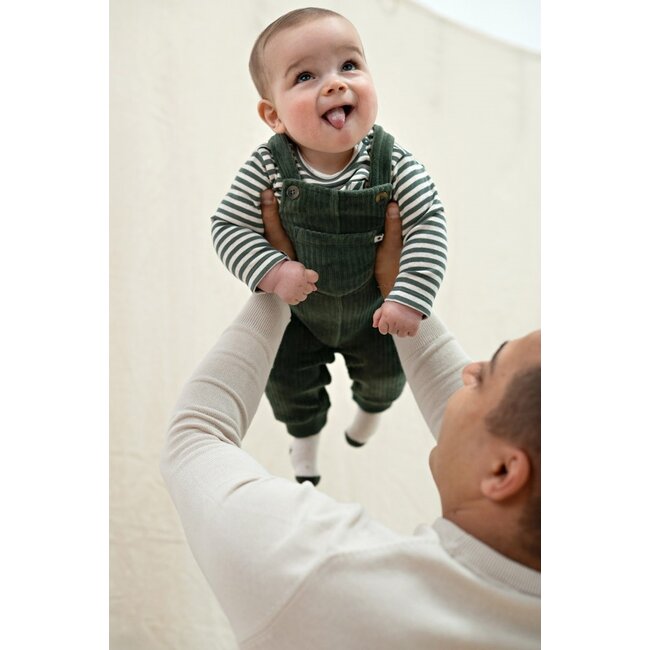 Feetje , Tuinbroek velours rib - Wiggle and Waddle - Groen