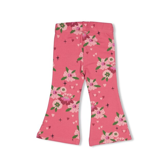 Feetje , Flare broek AOP - Moon Flowers - Roze