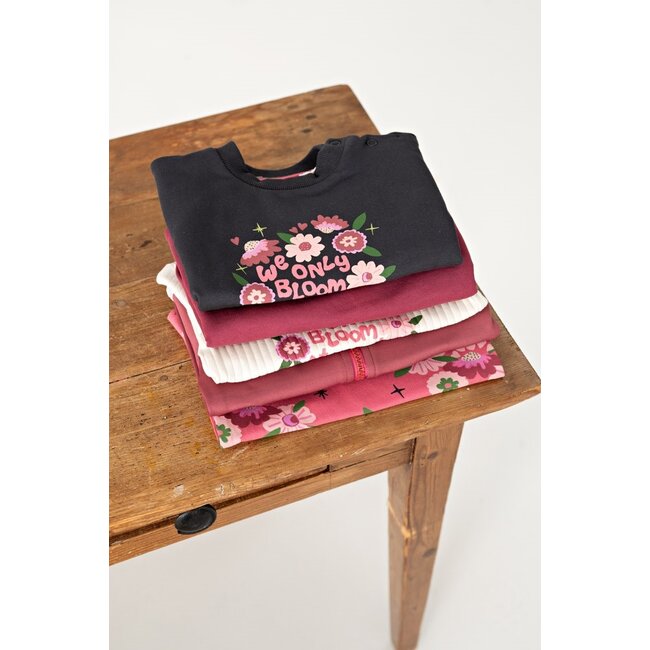 Feetje , Sweater oversized - Moon Flowers - Antraciet