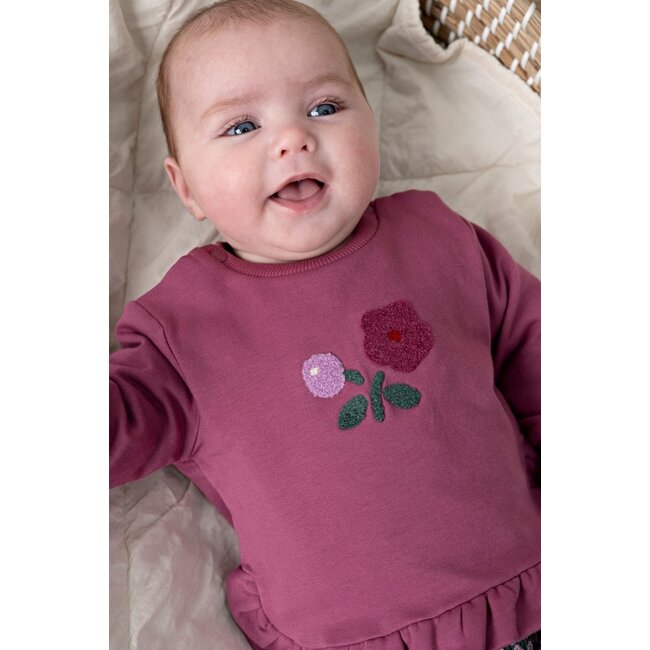 Feetje , Sweater ruches relaxed fit - Afternoon Tea - Berry