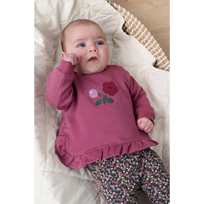 Feetje , Sweater ruches relaxed fit - Afternoon Tea - Berry