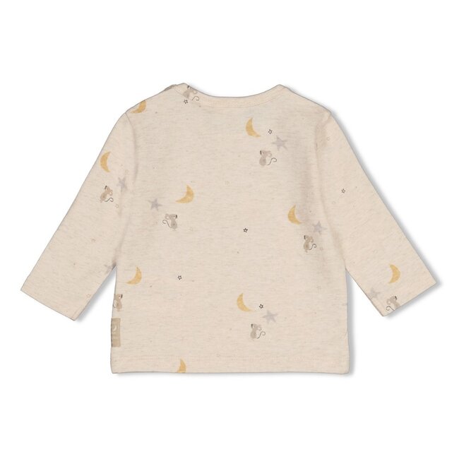 Feetje , Longsleeve AOP - Over the Moon for You - Offwhite melange