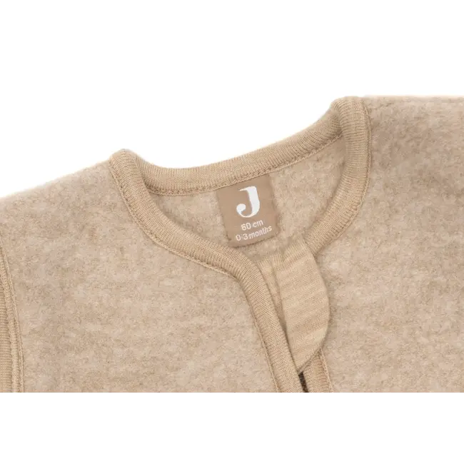 Slaapzak met afritsbare mouw Rond - Merino Wol Felted - Naturel