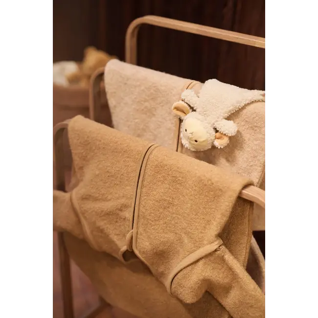 Slaapzak met afritsbare mouw Rond - Merino Wol Felted - Naturel
